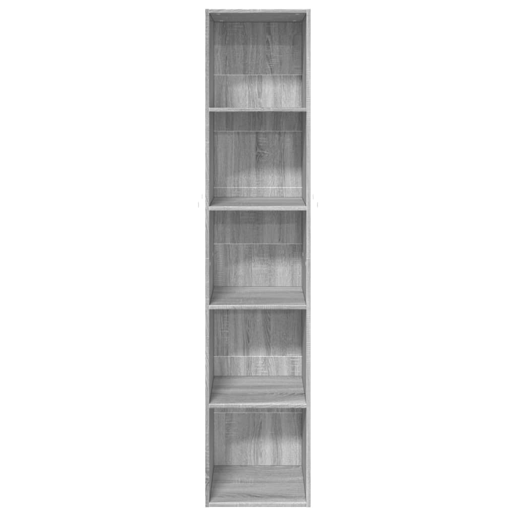 Boekenkast 40x30x189 cm bewerkt hout grijs sonoma eikenkleurig is nu te koop bij PeponiXL, paradijselijk wonen!