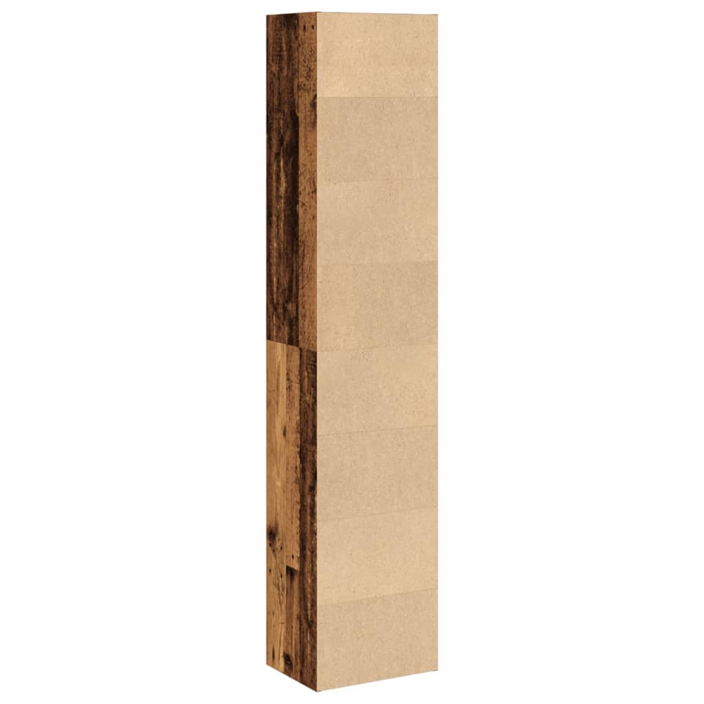 Boekenkast 40x30x189 cm bewerkt hout oud houtkleurig is nu te koop bij PeponiXL, paradijselijk wonen!