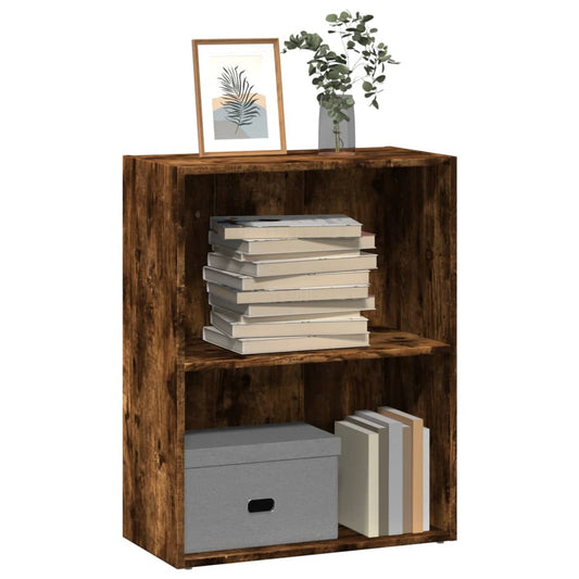 Boekenkast 60x30x77 cm bewerkt hout gerookt eikenkleurig is nu te koop bij PeponiXL, paradijselijk wonen!
