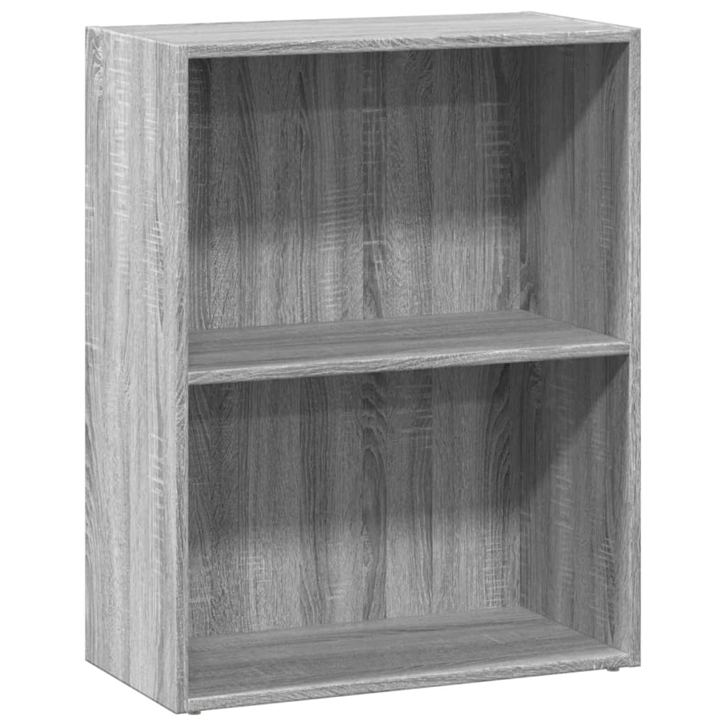 Boekenkast 60x30x77 cm bewerkt hout grijs sonoma eikenkleurig is nu te koop bij PeponiXL, paradijselijk wonen!