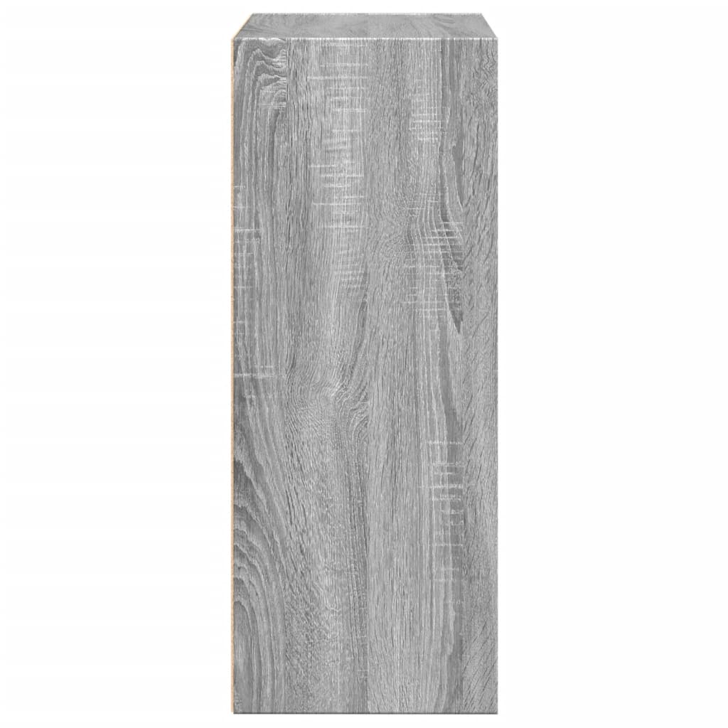 Boekenkast 60x30x77 cm bewerkt hout grijs sonoma eikenkleurig is nu te koop bij PeponiXL, paradijselijk wonen!