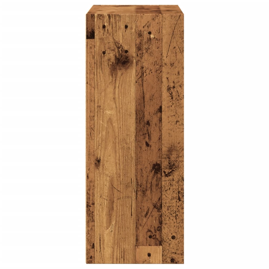 Boekenkast 60x30x77 cm bewerkt hout oud houtkleurig is nu te koop bij PeponiXL, paradijselijk wonen!