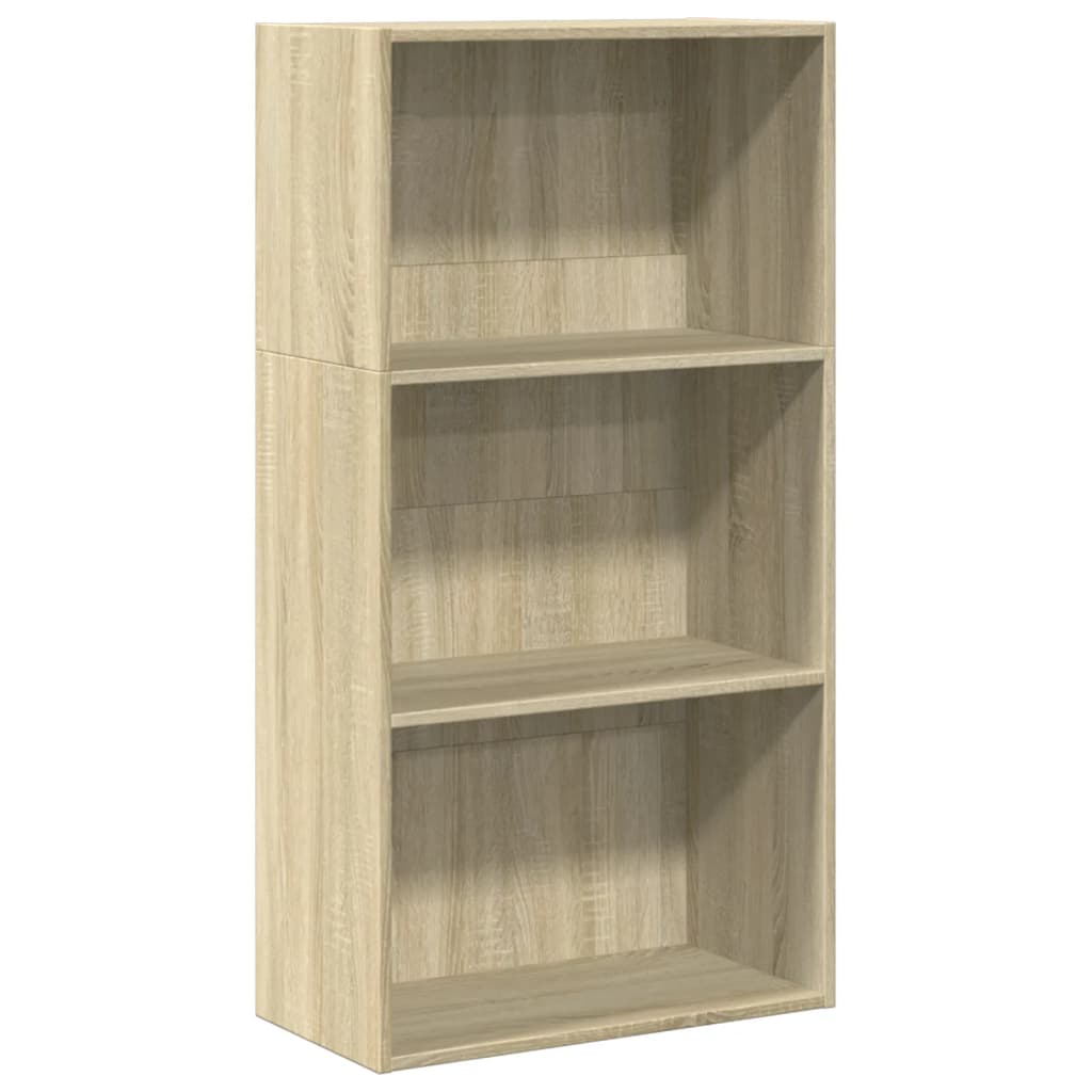 Boekenkast 60x30x114 cm bewerkt hout sonoma eikenkleurig is nu te koop bij PeponiXL, paradijselijk wonen!