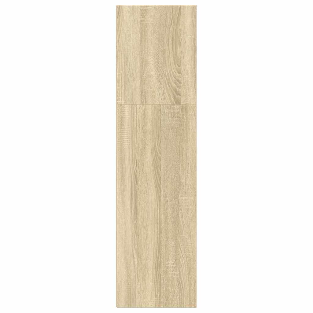 Boekenkast 60x30x114 cm bewerkt hout sonoma eikenkleurig is nu te koop bij PeponiXL, paradijselijk wonen!