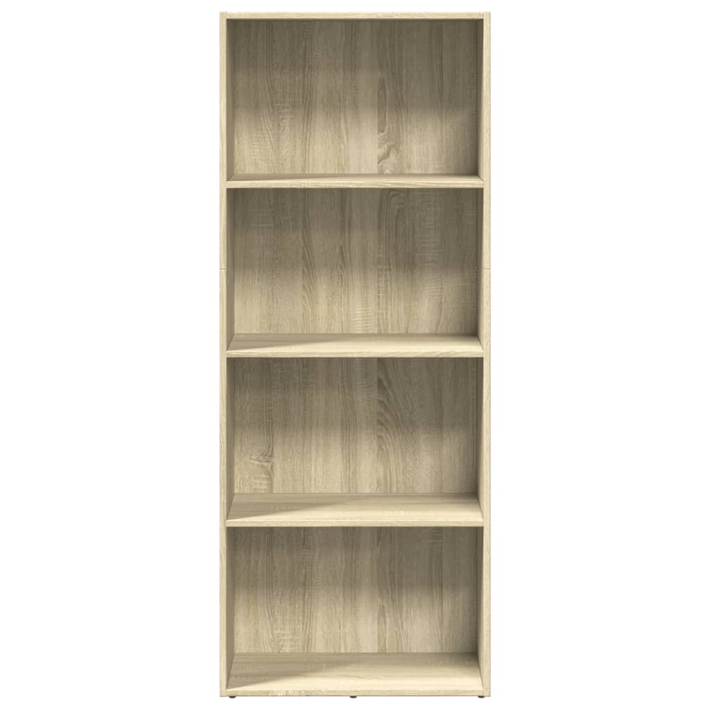 Boekenkast 60x30x152 cm bewerkt hout sonoma eikenkleurig is nu te koop bij PeponiXL, paradijselijk wonen!