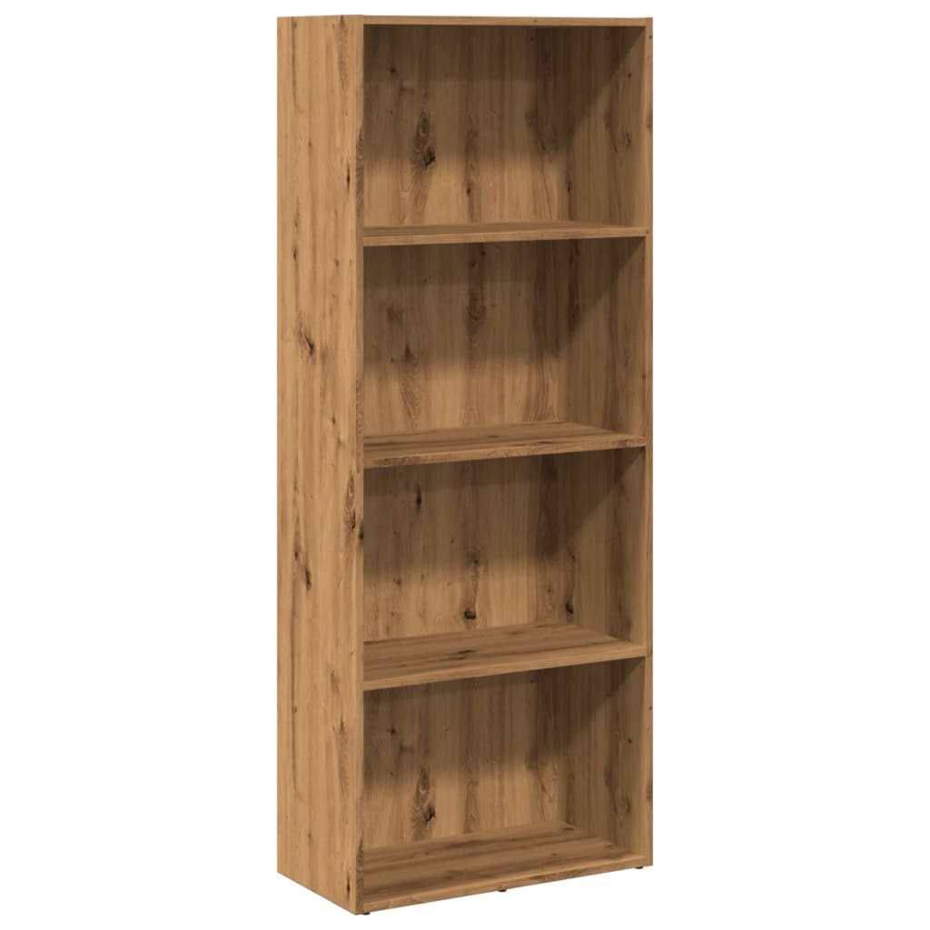 Boekenkast 60x30x152 cm bewerkt hout artisanaal eikenkleurig is nu te koop bij PeponiXL, paradijselijk wonen!