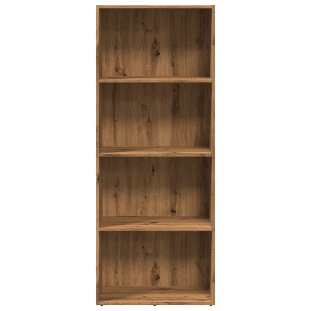 Boekenkast 60x30x152 cm bewerkt hout artisanaal eikenkleurig is nu te koop bij PeponiXL, paradijselijk wonen!
