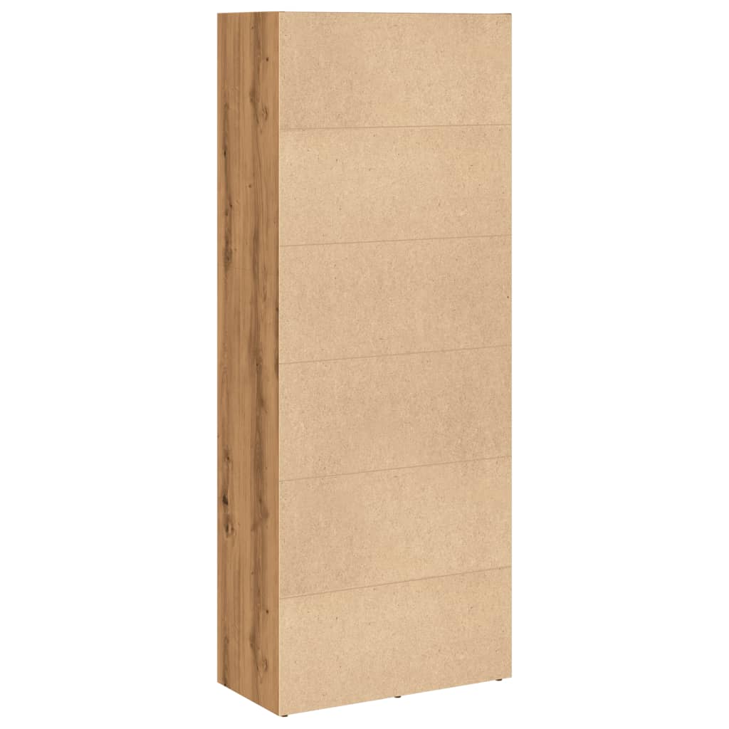 Boekenkast 60x30x152 cm bewerkt hout artisanaal eikenkleurig is nu te koop bij PeponiXL, paradijselijk wonen!