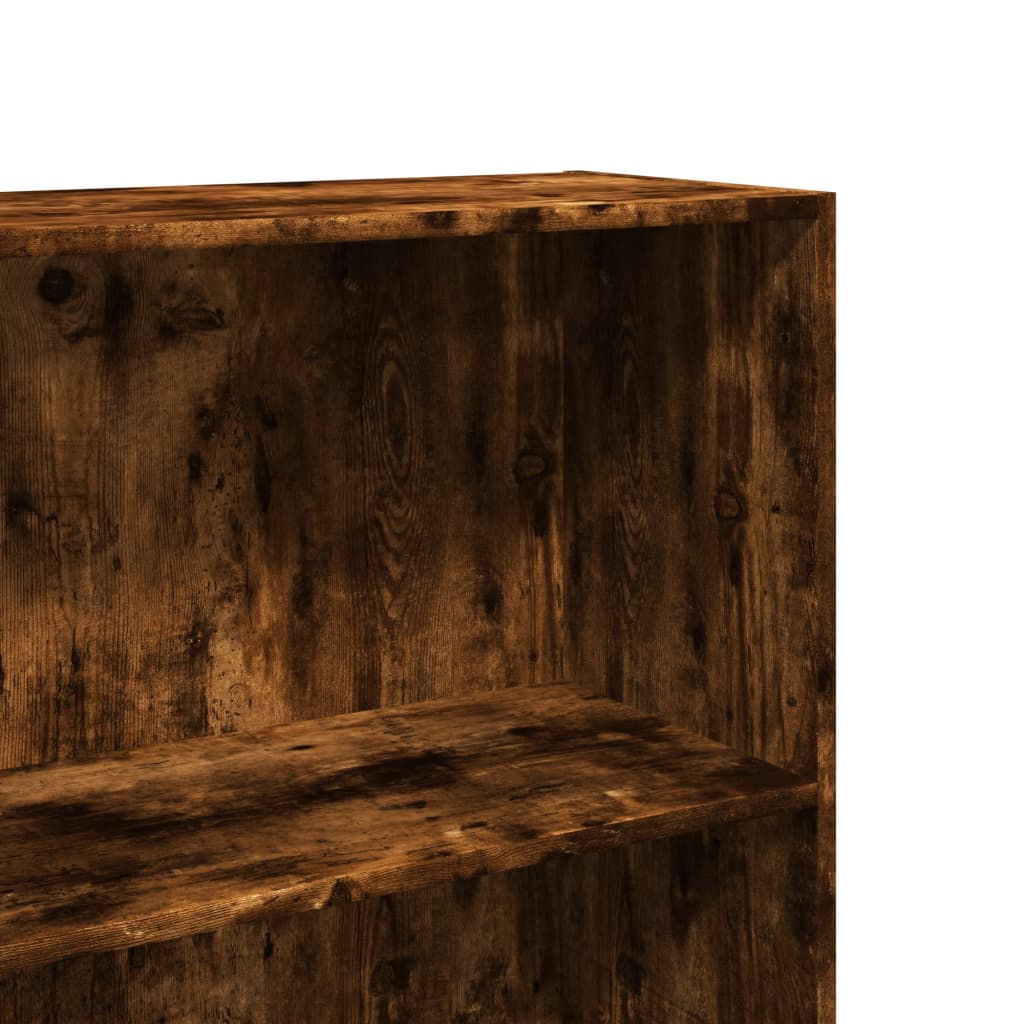 Boekenkast 60x30x189 cm bewerkt hout gerookt eikenkleurig is nu te koop bij PeponiXL, paradijselijk wonen!