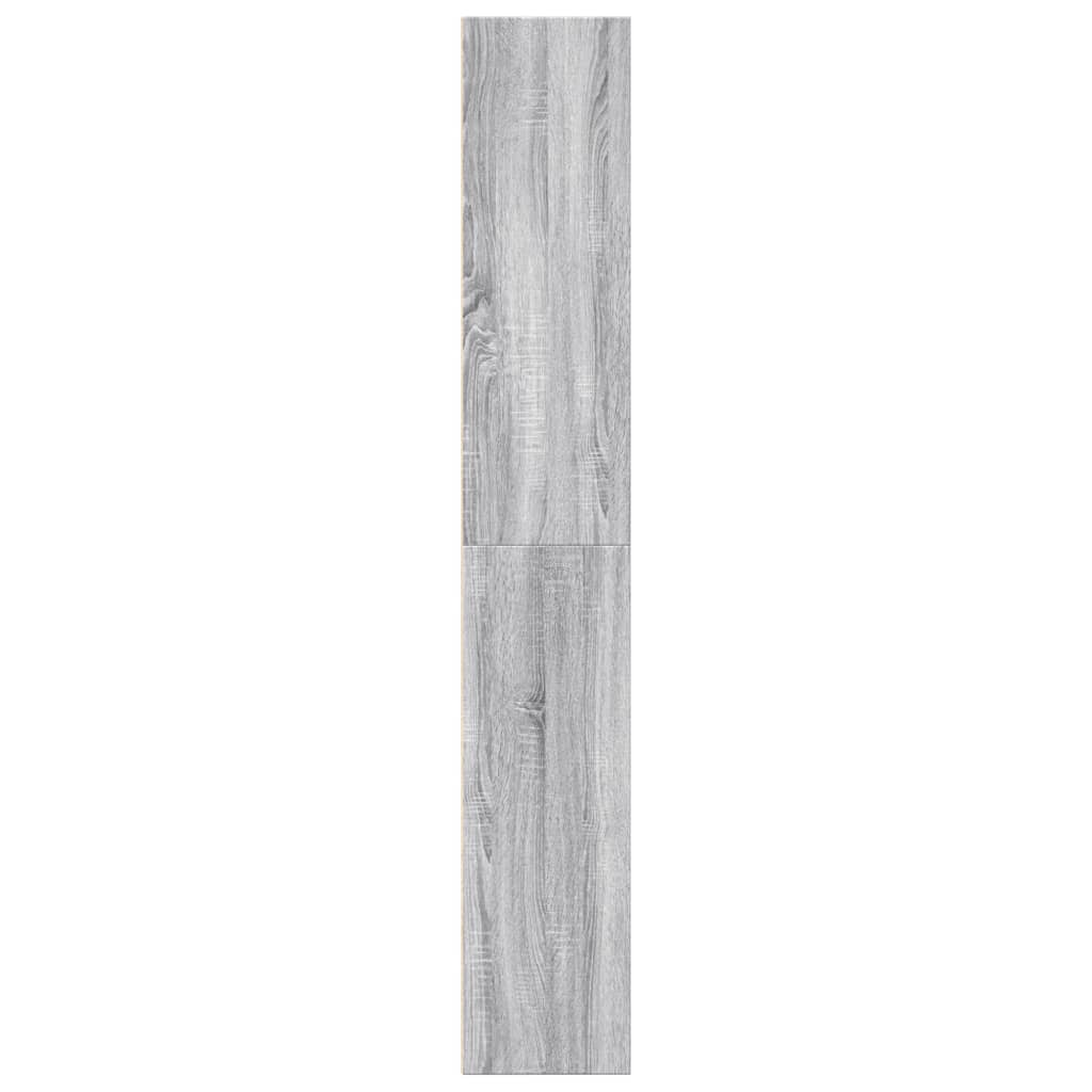 Boekenkast 60x30x189 cm bewerkt hout grijs sonoma eikenkleurig is nu te koop bij PeponiXL, paradijselijk wonen!