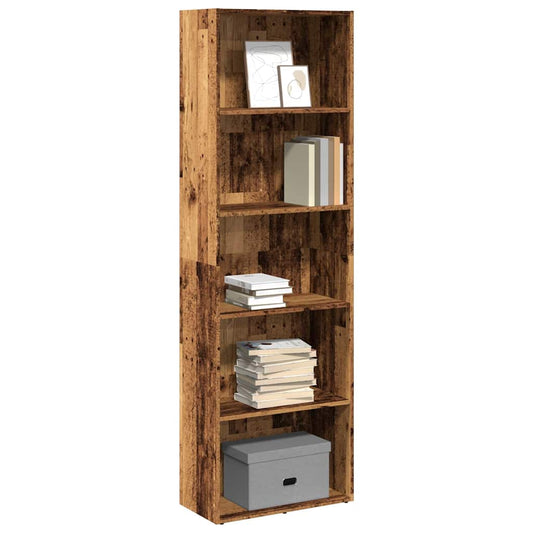 Boekenkast 60x30x189 cm bewerkt hout oud houtkleurig is nu te koop bij PeponiXL, paradijselijk wonen!