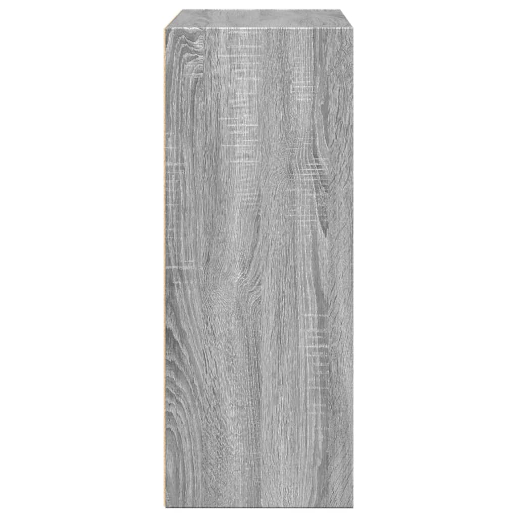 Boekenkast 80x30x77 cm bewerkt hout grijs sonoma eikenkleurig is nu te koop bij PeponiXL, paradijselijk wonen!