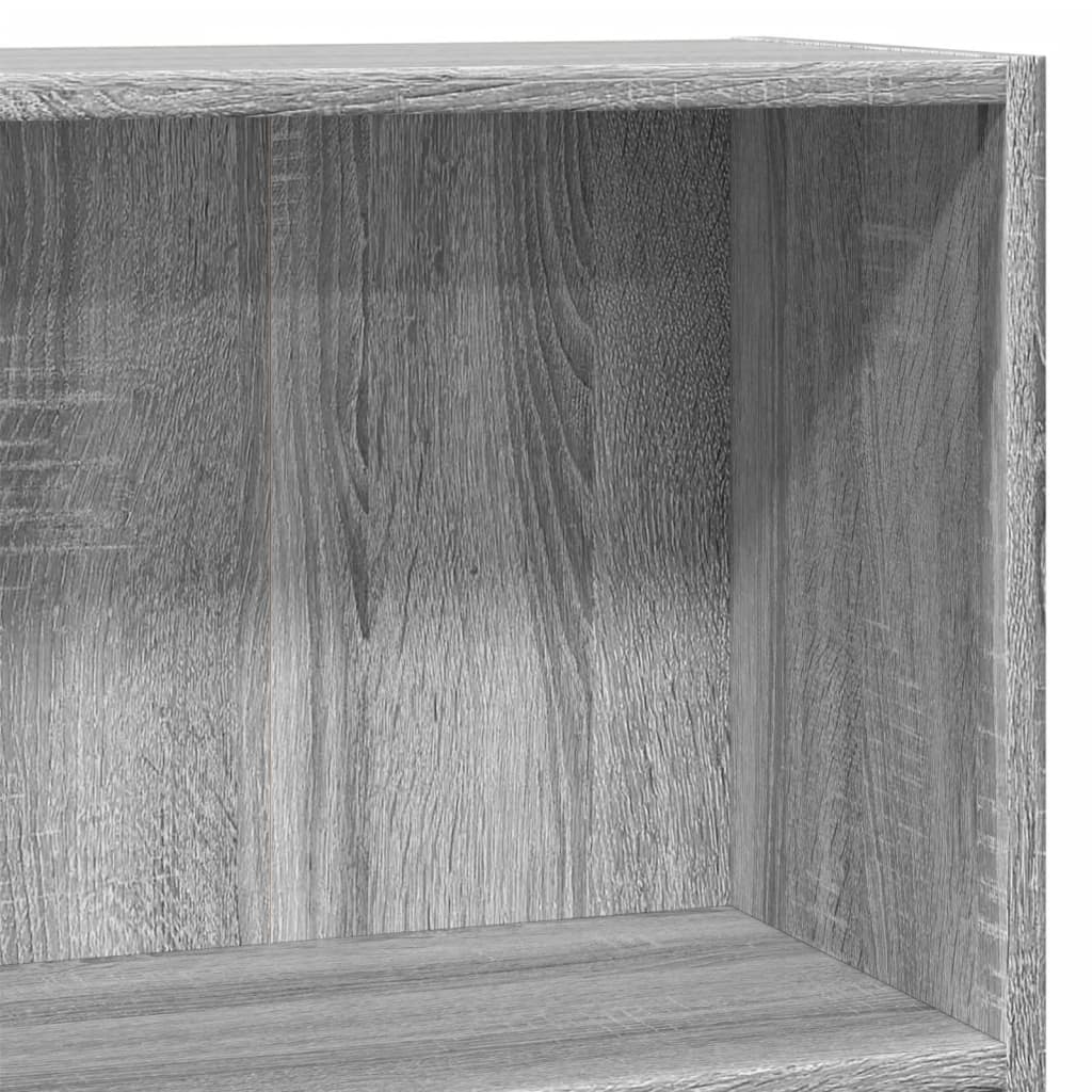 Boekenkast 80x30x77 cm bewerkt hout grijs sonoma eikenkleurig is nu te koop bij PeponiXL, paradijselijk wonen!
