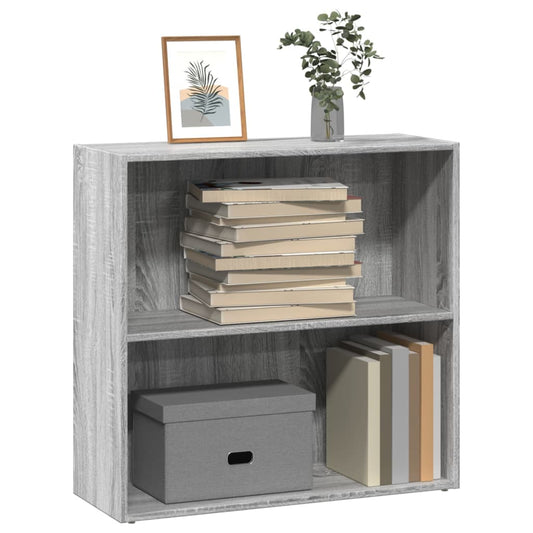 Boekenkast 80x30x77 cm bewerkt hout grijs sonoma eikenkleurig is nu te koop bij PeponiXL, paradijselijk wonen!