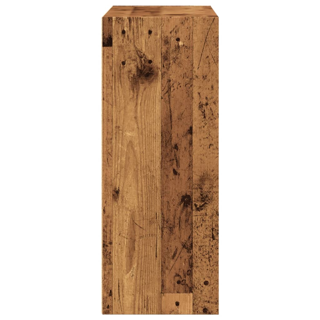 Boekenkast 80x30x77 cm bewerkt hout oud houtkleurig is nu te koop bij PeponiXL, paradijselijk wonen!
