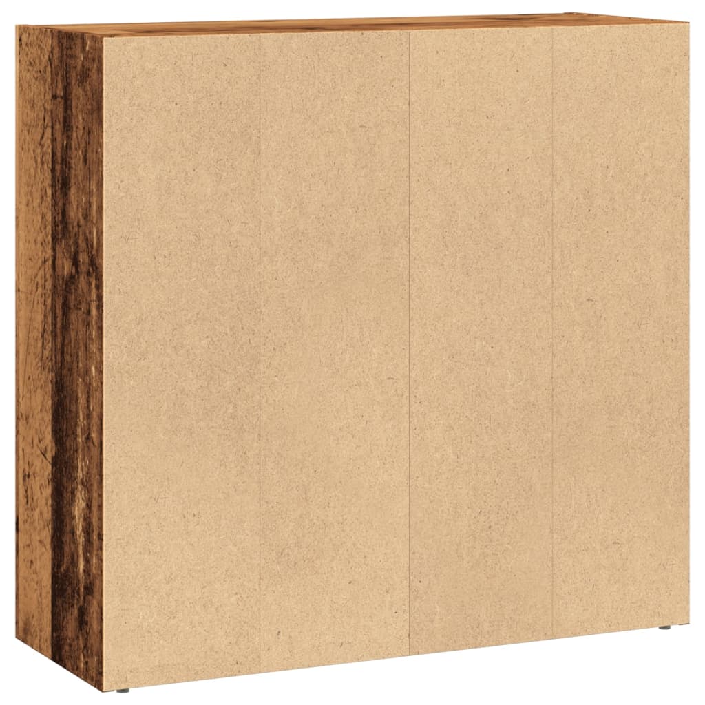 Boekenkast 80x30x77 cm bewerkt hout oud houtkleurig is nu te koop bij PeponiXL, paradijselijk wonen!