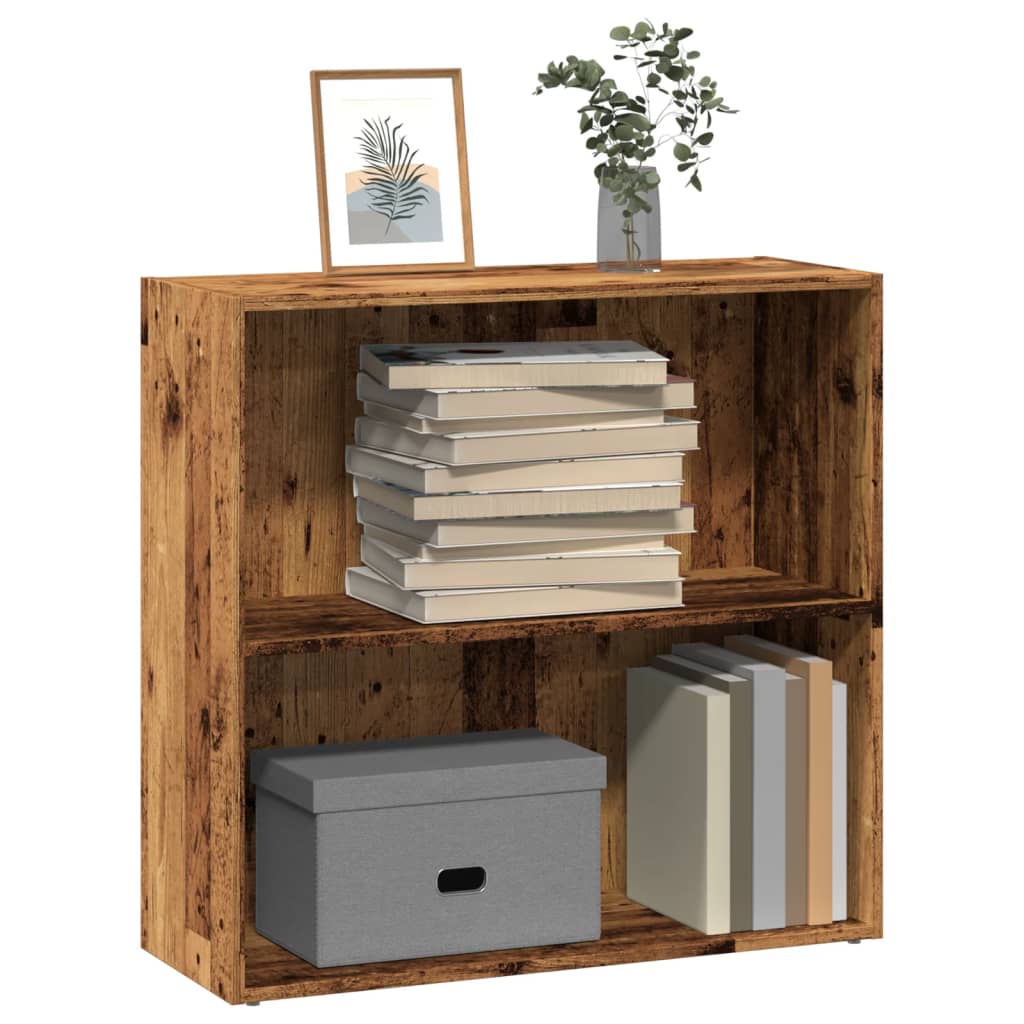 Boekenkast 80x30x77 cm bewerkt hout oud houtkleurig is nu te koop bij PeponiXL, paradijselijk wonen!