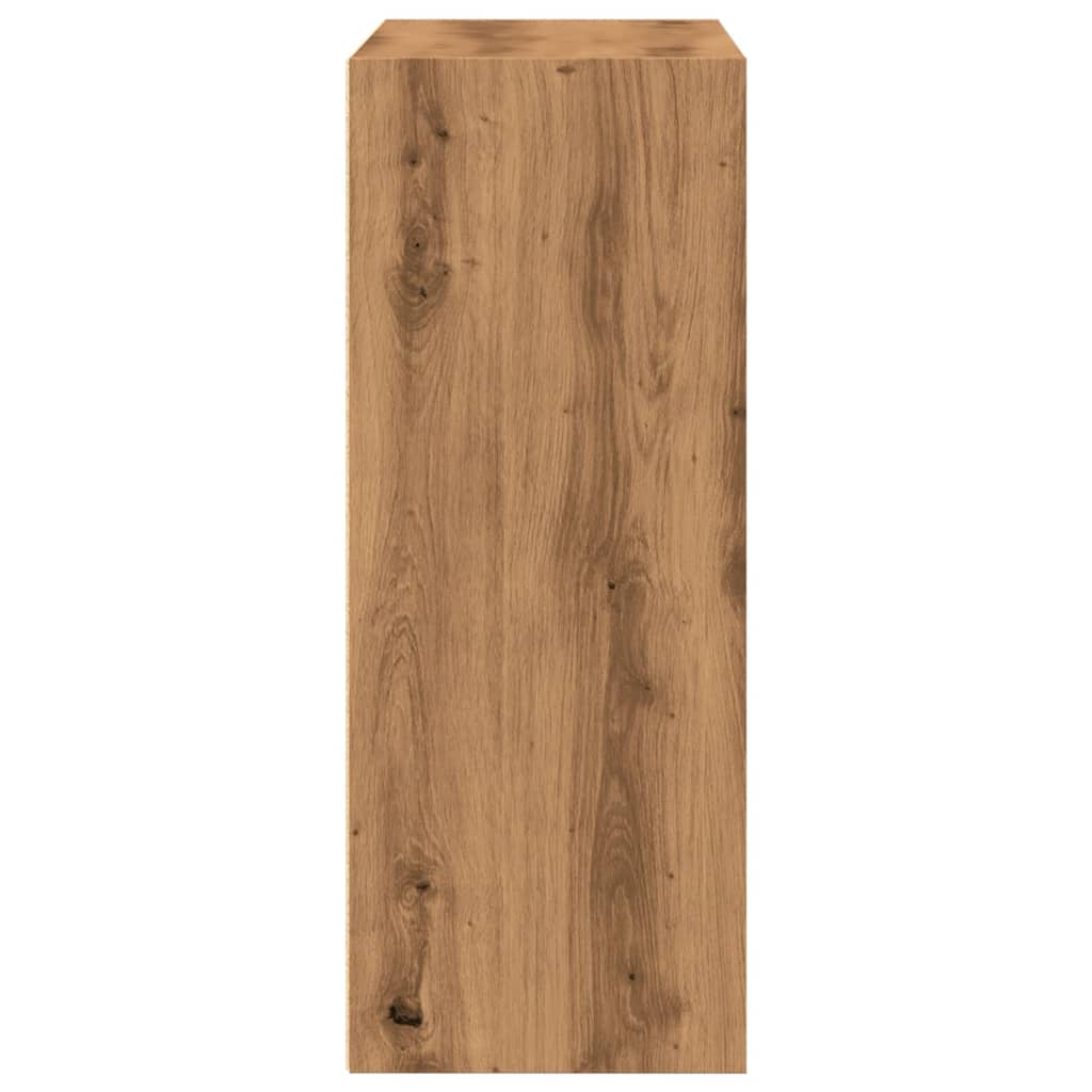 Boekenkast 80x30x77 cm bewerkt hout artisanaal eikenkleurig is nu te koop bij PeponiXL, paradijselijk wonen!
