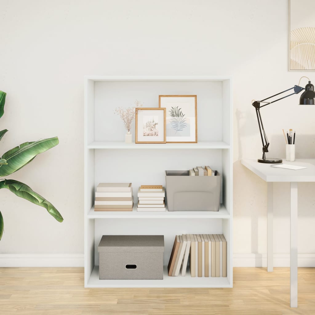 Boekenkast 80x30x114 cm bewerkt hout wit is nu te koop bij PeponiXL, paradijselijk wonen!