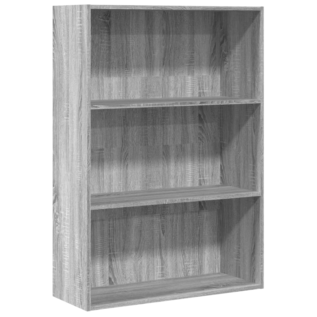 Boekenkast 80x30x114 cm bewerkt hout grijs sonoma eikenkleurig is nu te koop bij PeponiXL, paradijselijk wonen!
