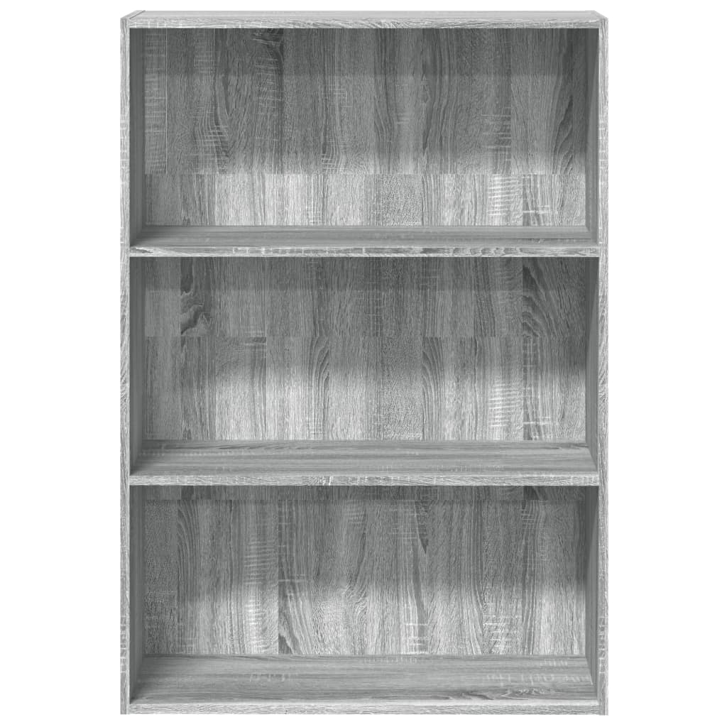 Boekenkast 80x30x114 cm bewerkt hout grijs sonoma eikenkleurig is nu te koop bij PeponiXL, paradijselijk wonen!