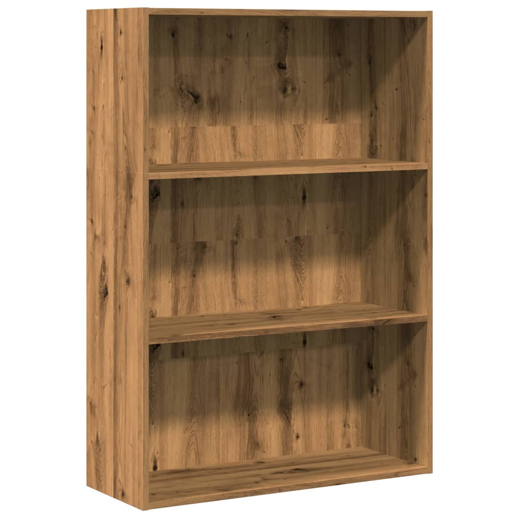 Boekenkast 80x30x114 cm bewerkt hout artisanaal eikenkleurig is nu te koop bij PeponiXL, paradijselijk wonen!