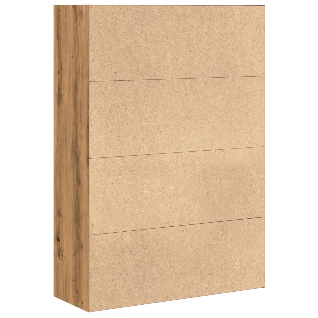 Boekenkast 80x30x114 cm bewerkt hout artisanaal eikenkleurig is nu te koop bij PeponiXL, paradijselijk wonen!