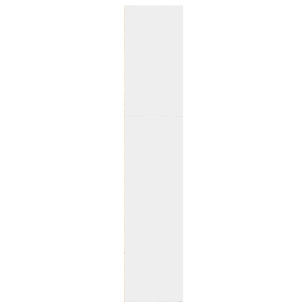 Boekenkast 80x30x152 cm bewerkt hout wit is nu te koop bij PeponiXL, paradijselijk wonen!