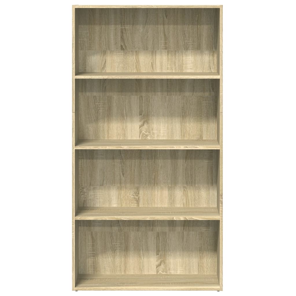 Boekenkast 80x30x152 cm bewerkt hout sonoma eikenkleurig is nu te koop bij PeponiXL, paradijselijk wonen!