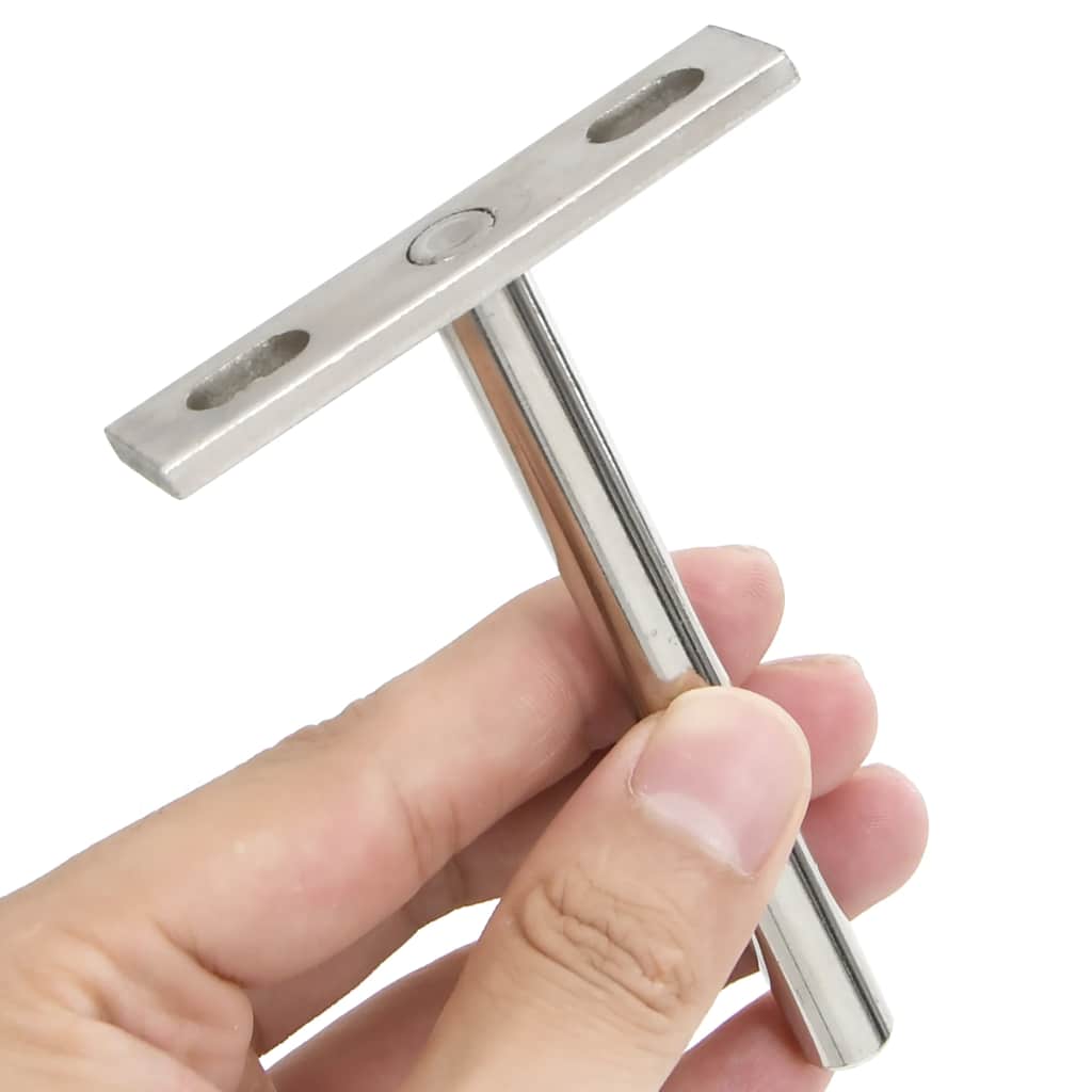 Zwevende plankdragers 12st onzichtbaar Ø10x100 mm koolstofstaal is nu te koop bij PeponiXL, paradijselijk wonen!