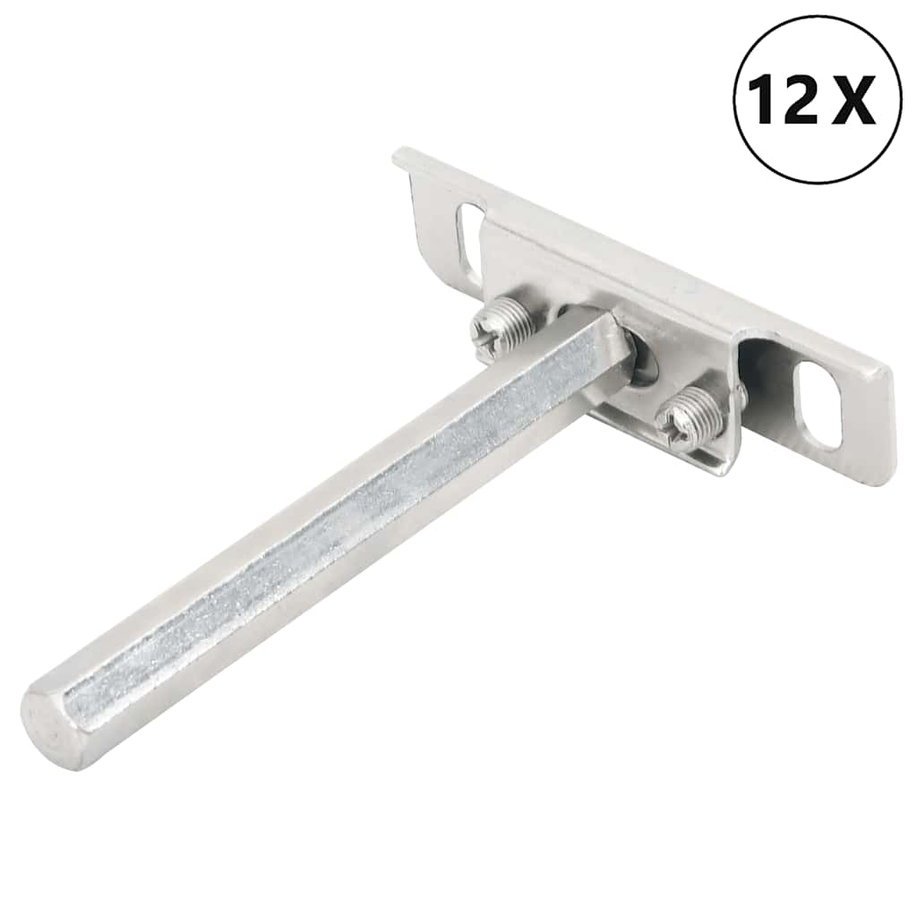 Zwevende plankdragers 12st onzichtbaar Ø12x100 mm koolstofstaal is nu te koop bij PeponiXL, paradijselijk wonen!