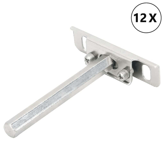 Zwevende plankdragers 12st onzichtbaar Ø12x100 mm koolstofstaal is nu te koop bij PeponiXL, paradijselijk wonen!