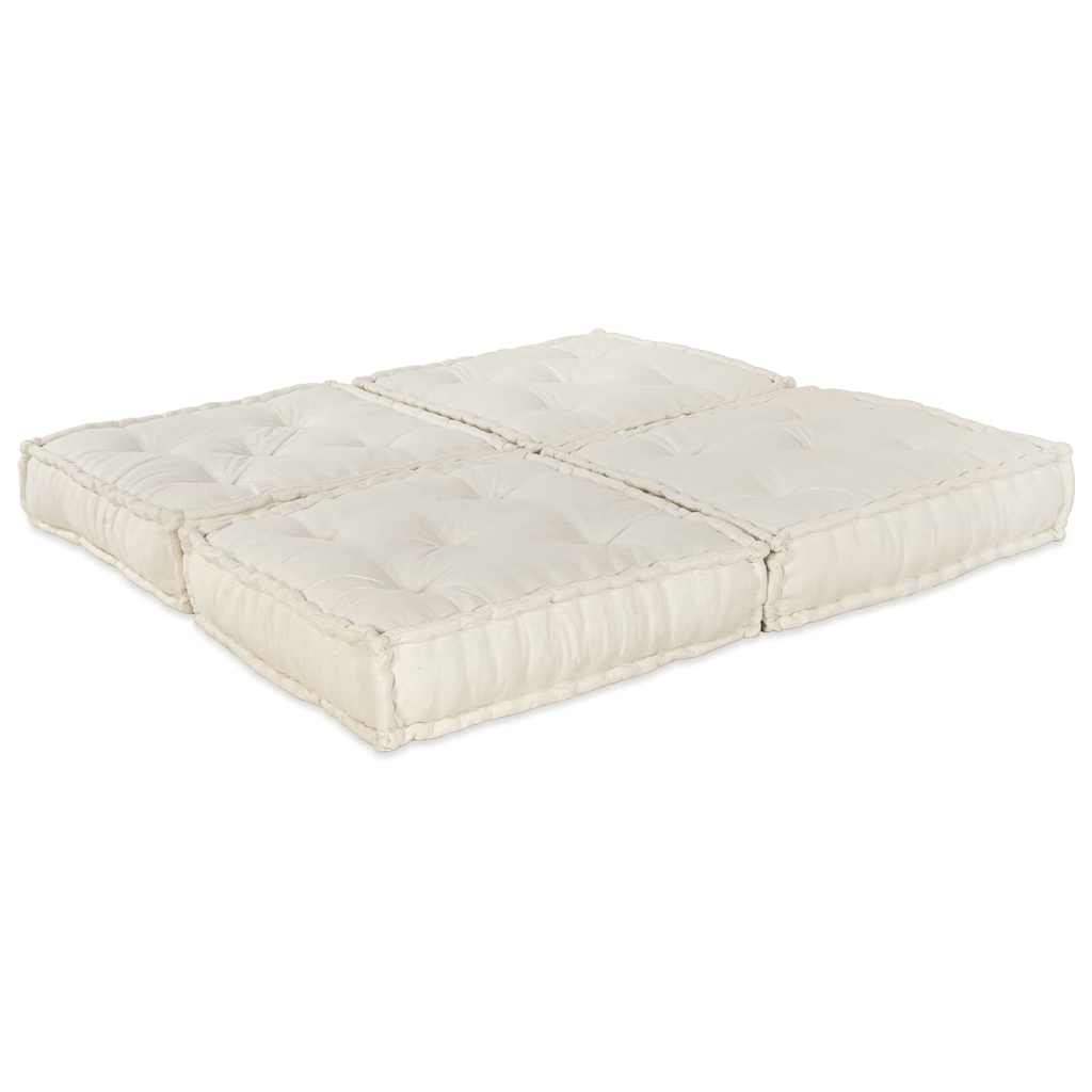 Modulair Sofabet 2 pcs Crèmekleurig 140 x 70 x 36 cm Stof
