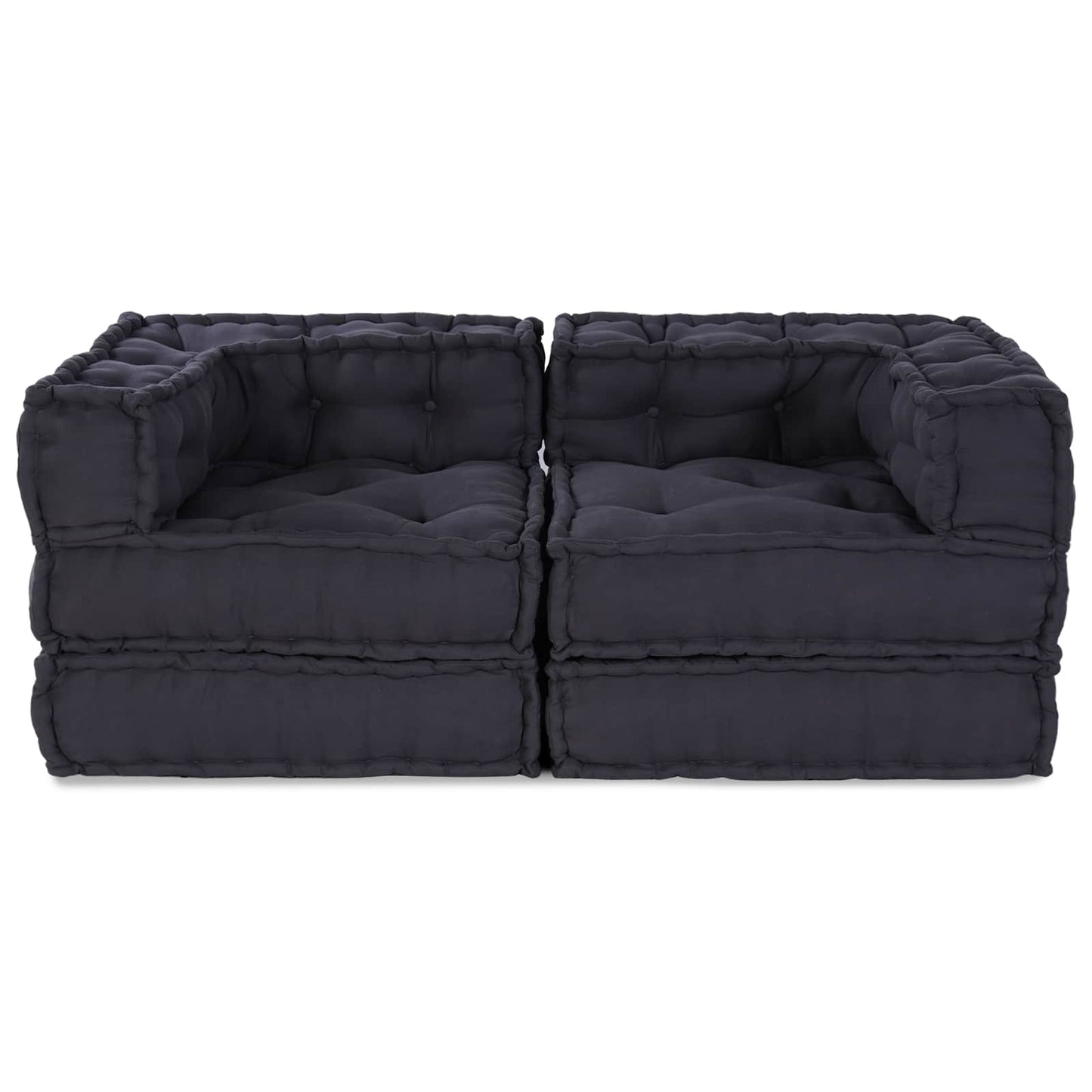 Modulair Sofabet 2 pcs Antracietkleurig 140 x 70 x 56 cm Stof