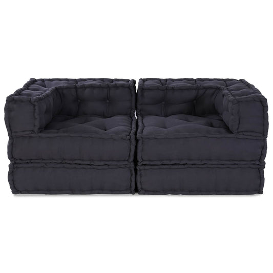Modulair Sofabet 2 pcs Antracietkleurig 140 x 70 x 56 cm Stof is nu te koop bij PeponiXL, paradijselijk wonen!