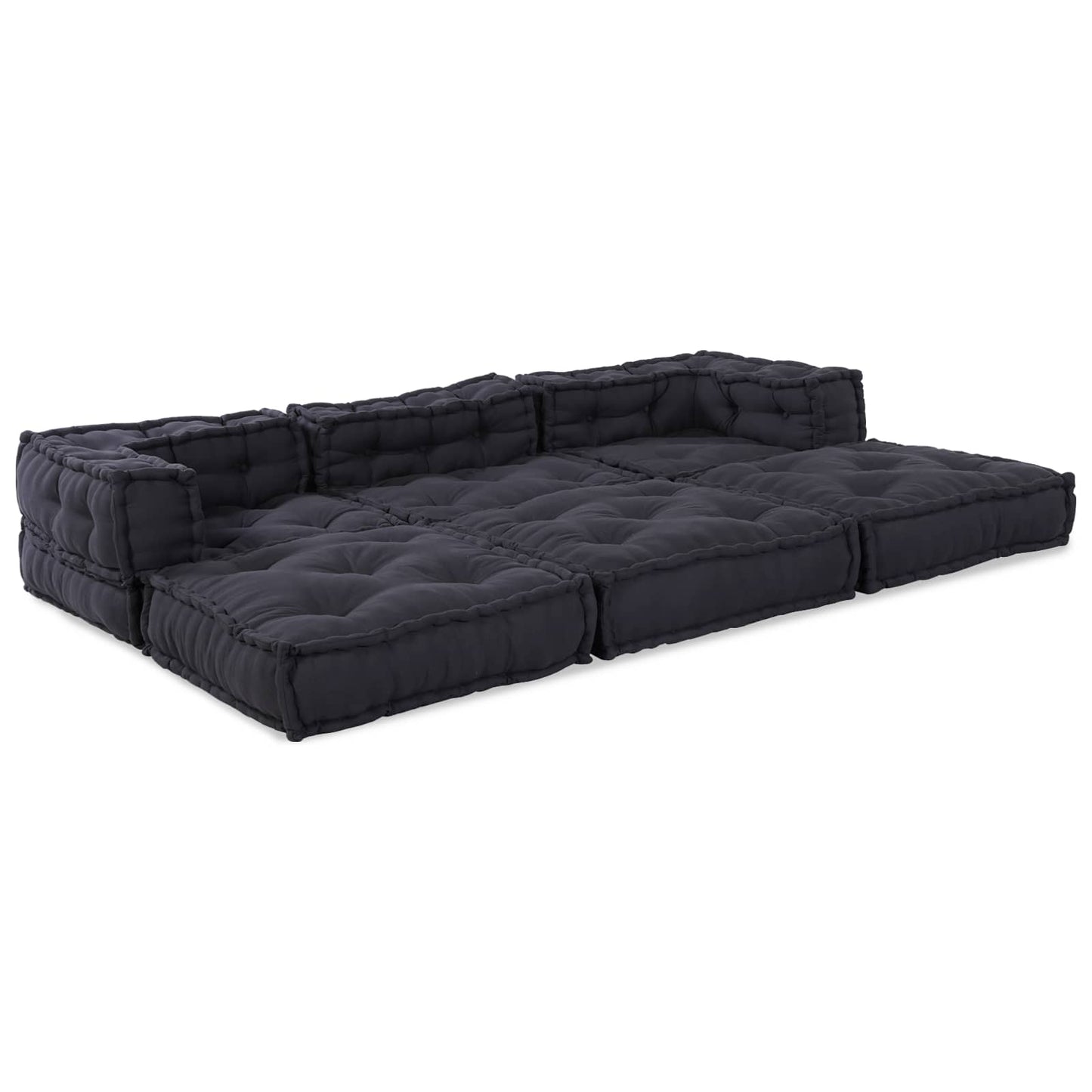 Modulair Sofabet 3 pcs Antracietkleurig Stof