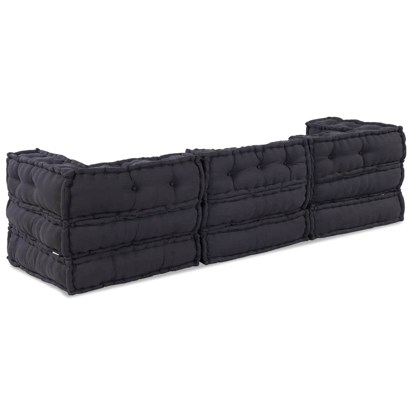 Modulair Sofabet 3 pcs Antracietkleurig Stof