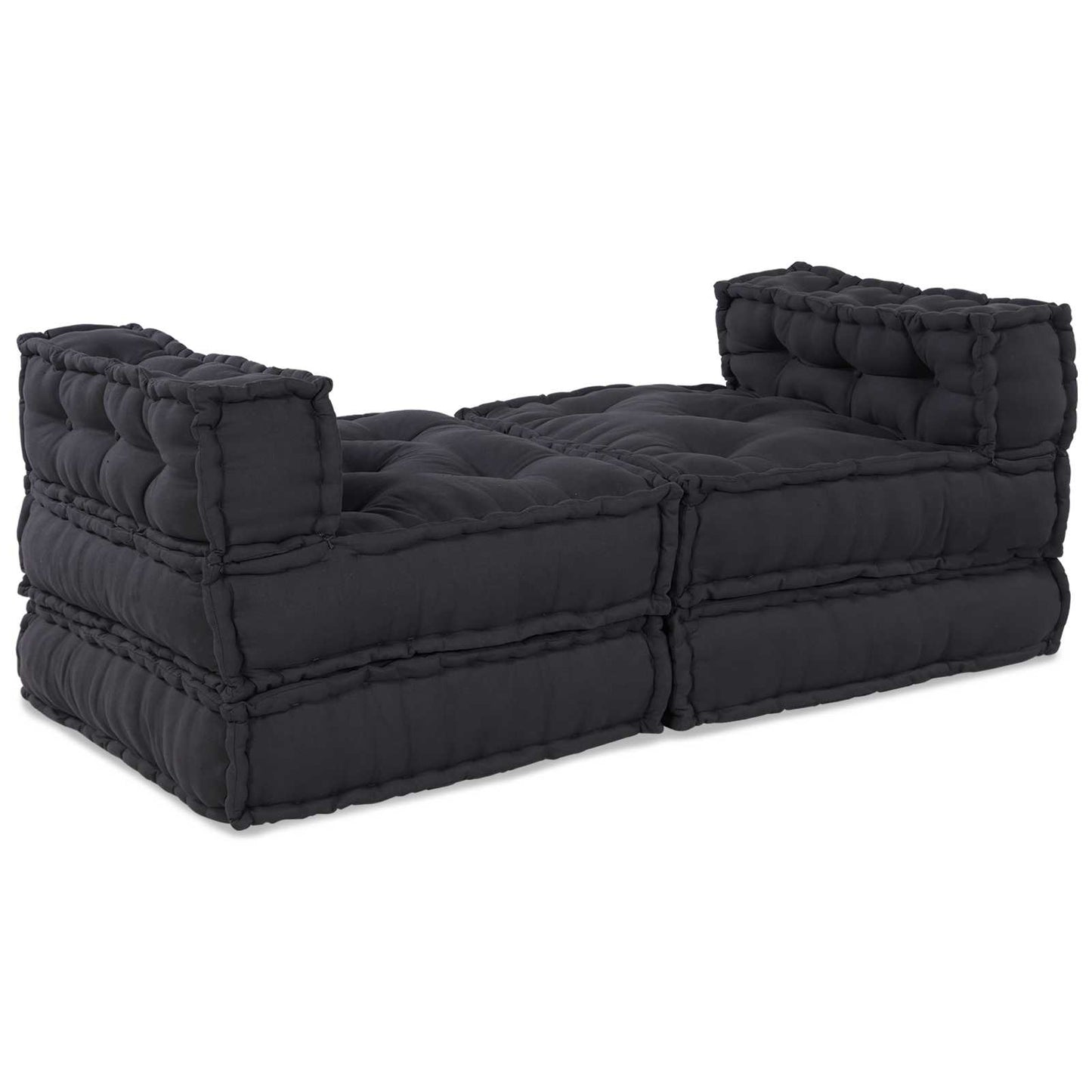 Modulair Sofabet 4 pcs Antracietkleurig Stof
