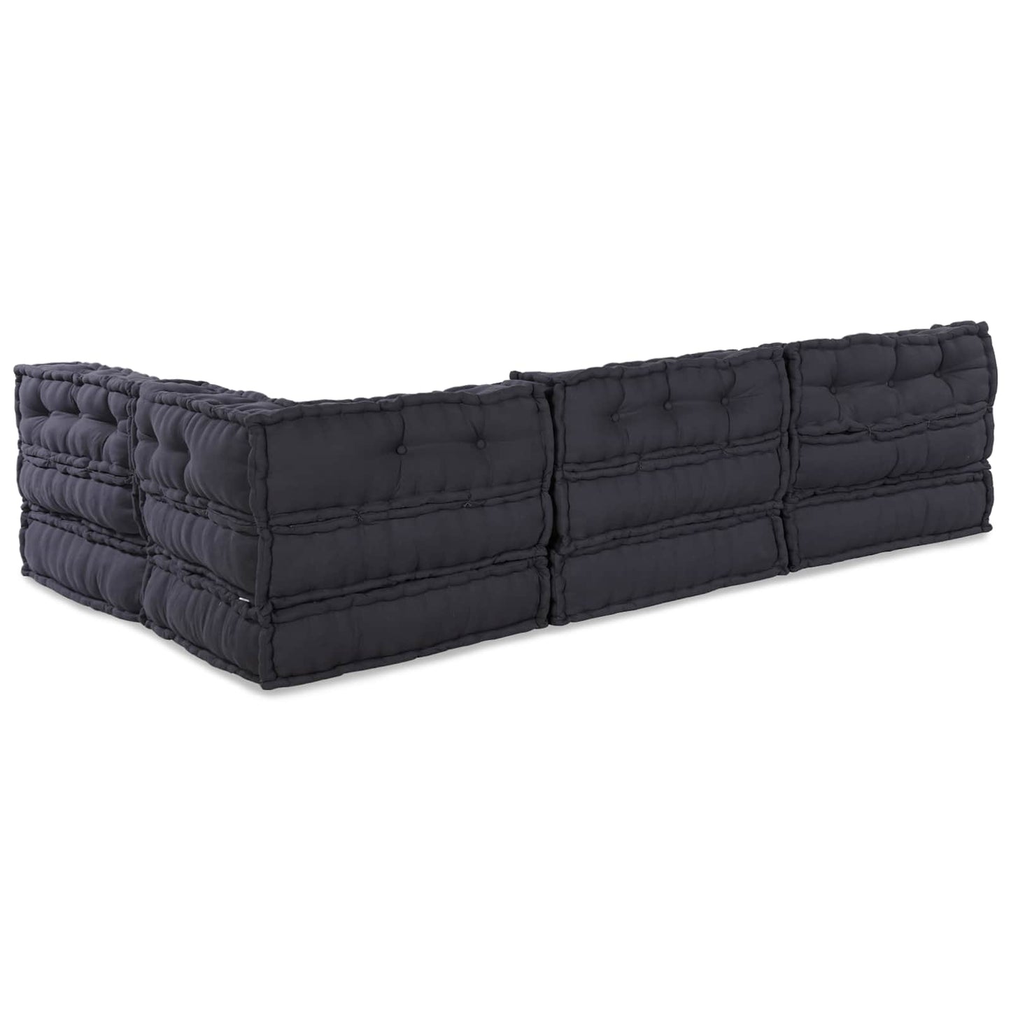 Modulair Sofabet 4 pcs Antracietkleurig Stof