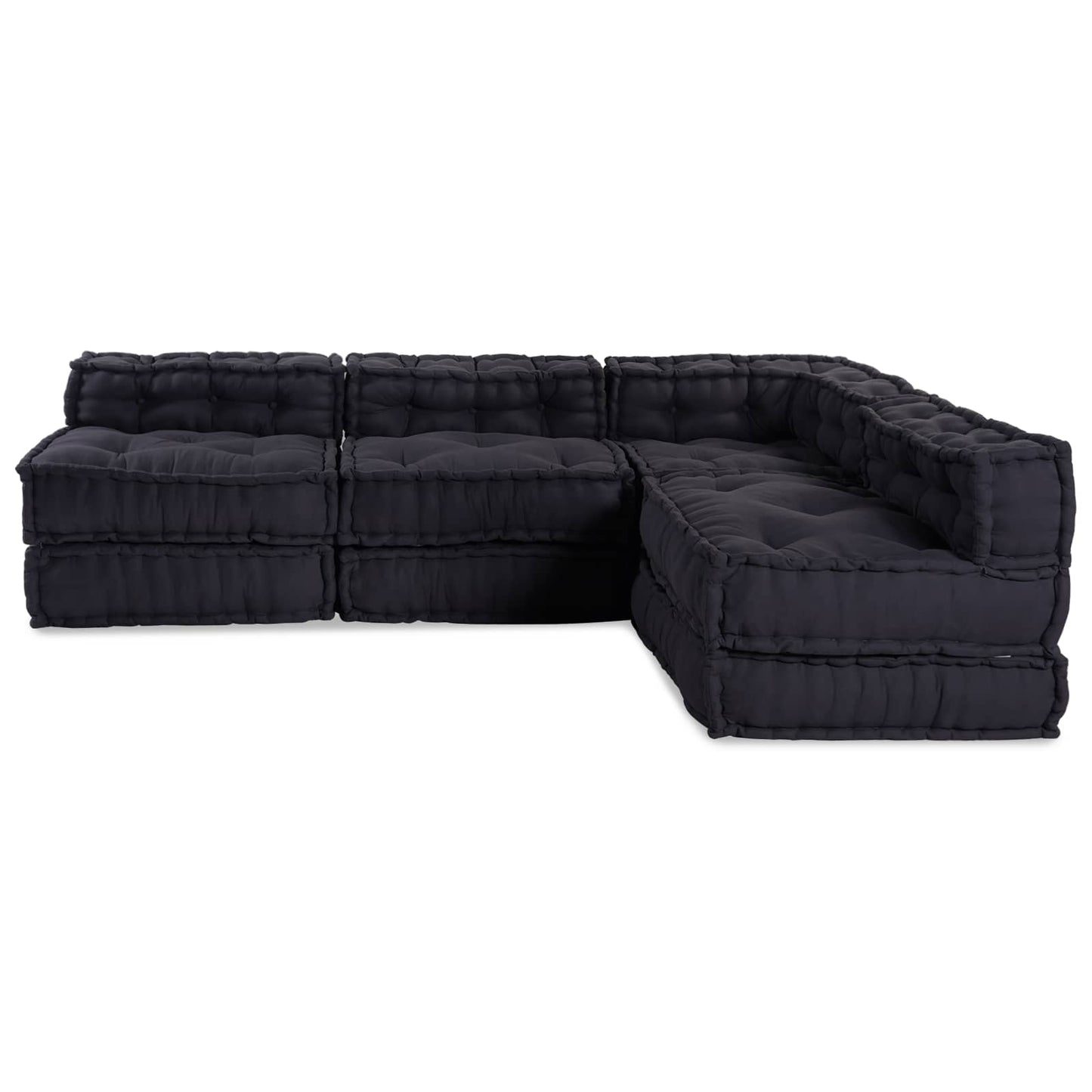 Modulair Sofabet 4 pcs Antracietkleurig Stof