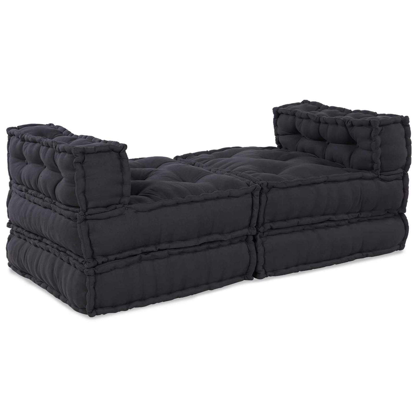 Modulair Sofabet 4 pcs Antracietkleurig Stof