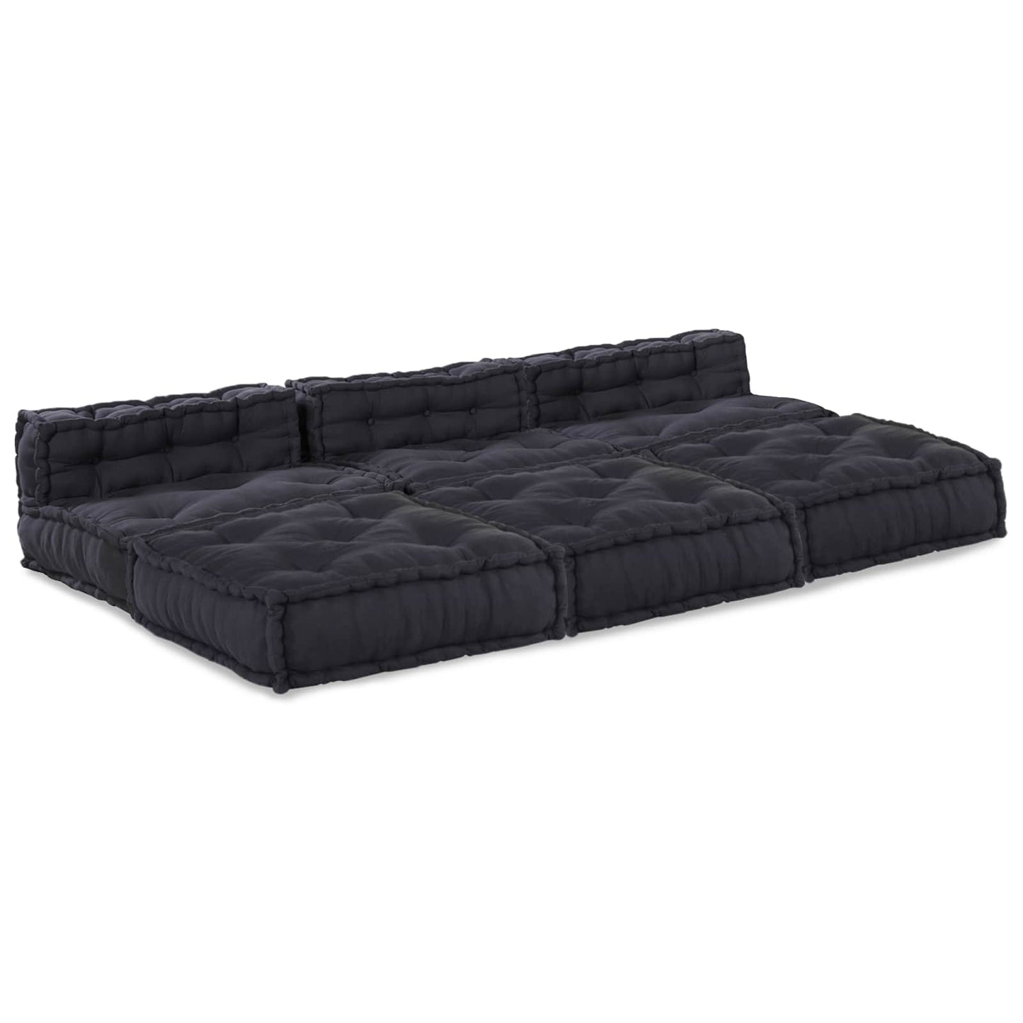 Modulair Sofabet 4 pcs Antracietkleurig Stof