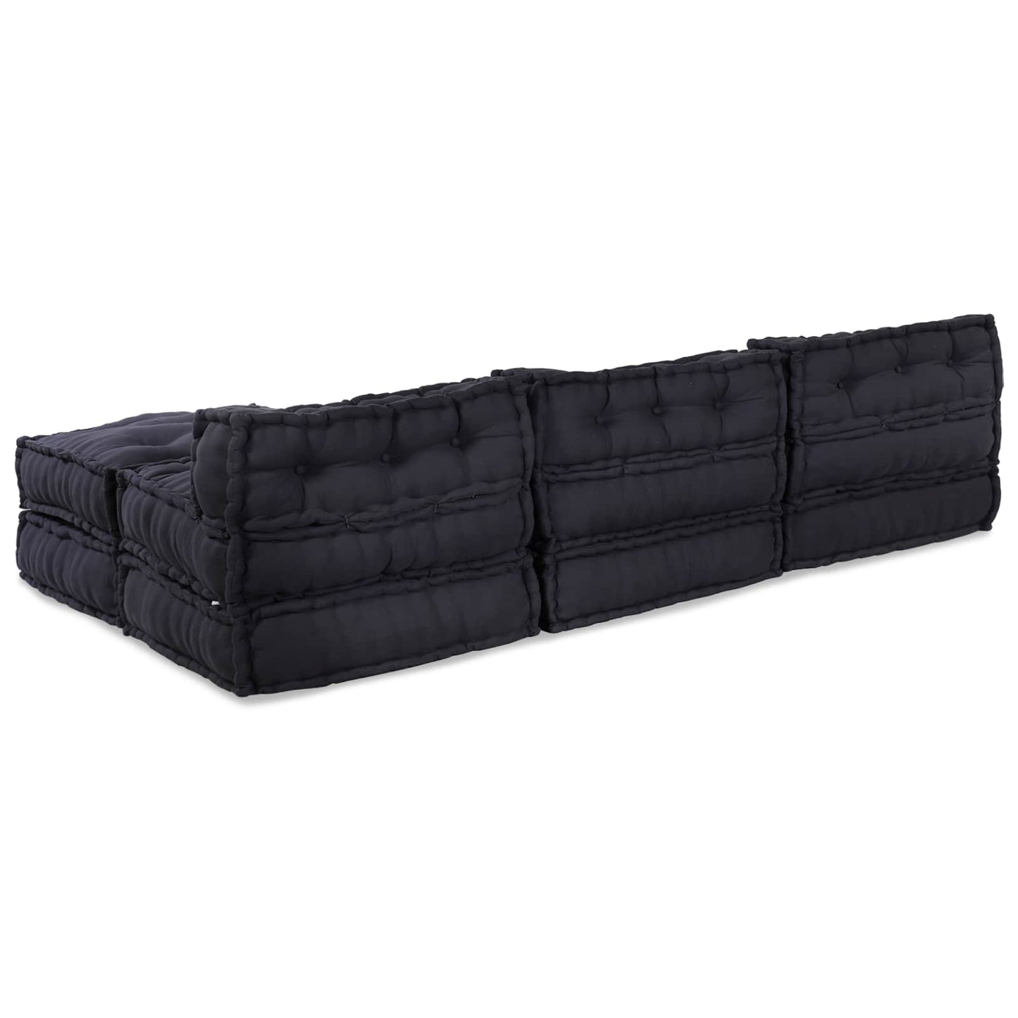Modulair Sofabet 4 pcs Antracietkleurig Stof