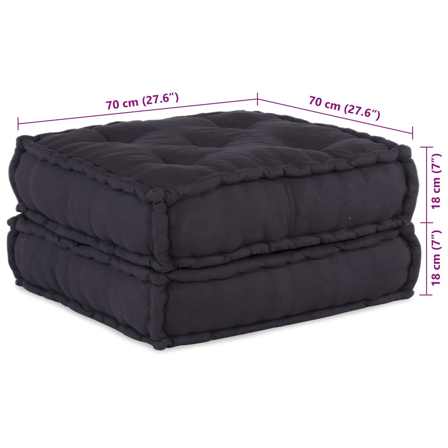 Modulair Sofabet 2 pcs Antracietkleurig 140 x 70 x 36 cm Stof