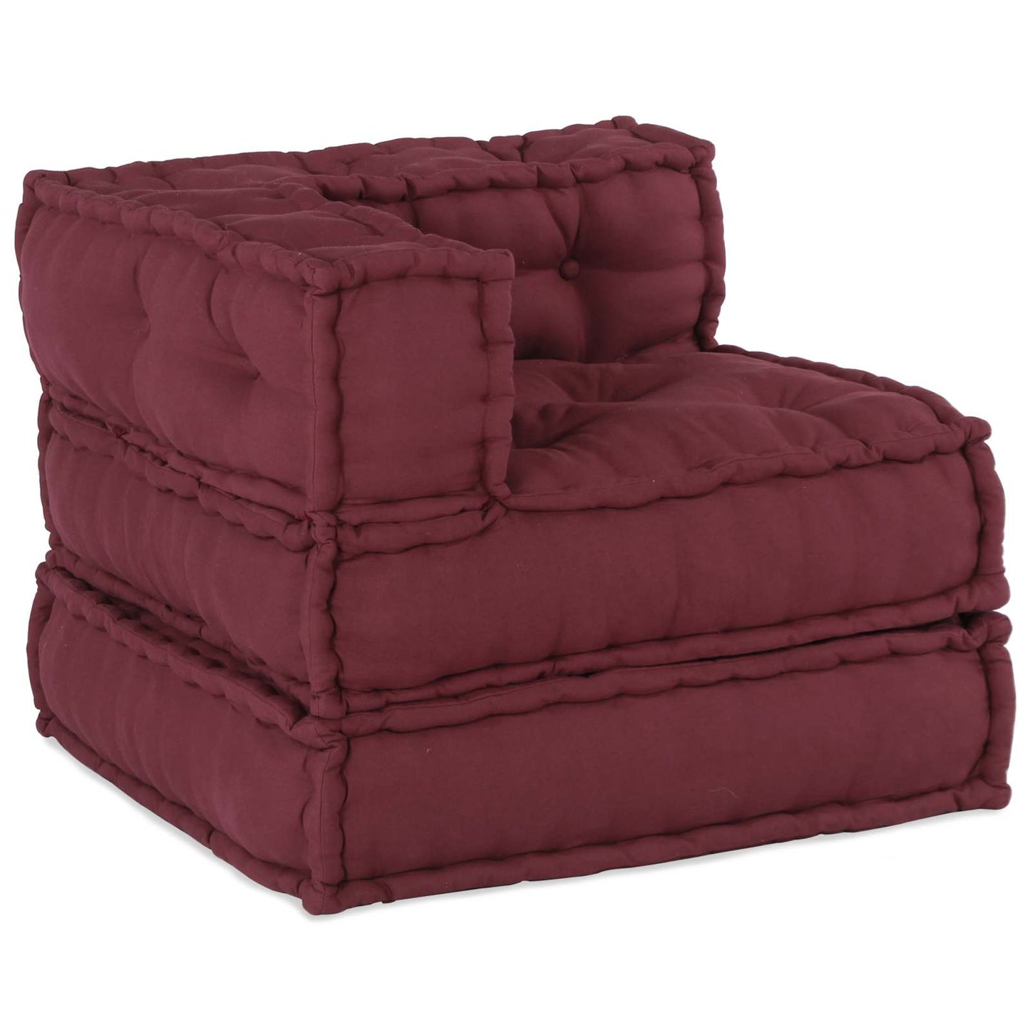 Modulair Sofabet 3 pcs Bordeaux Stof