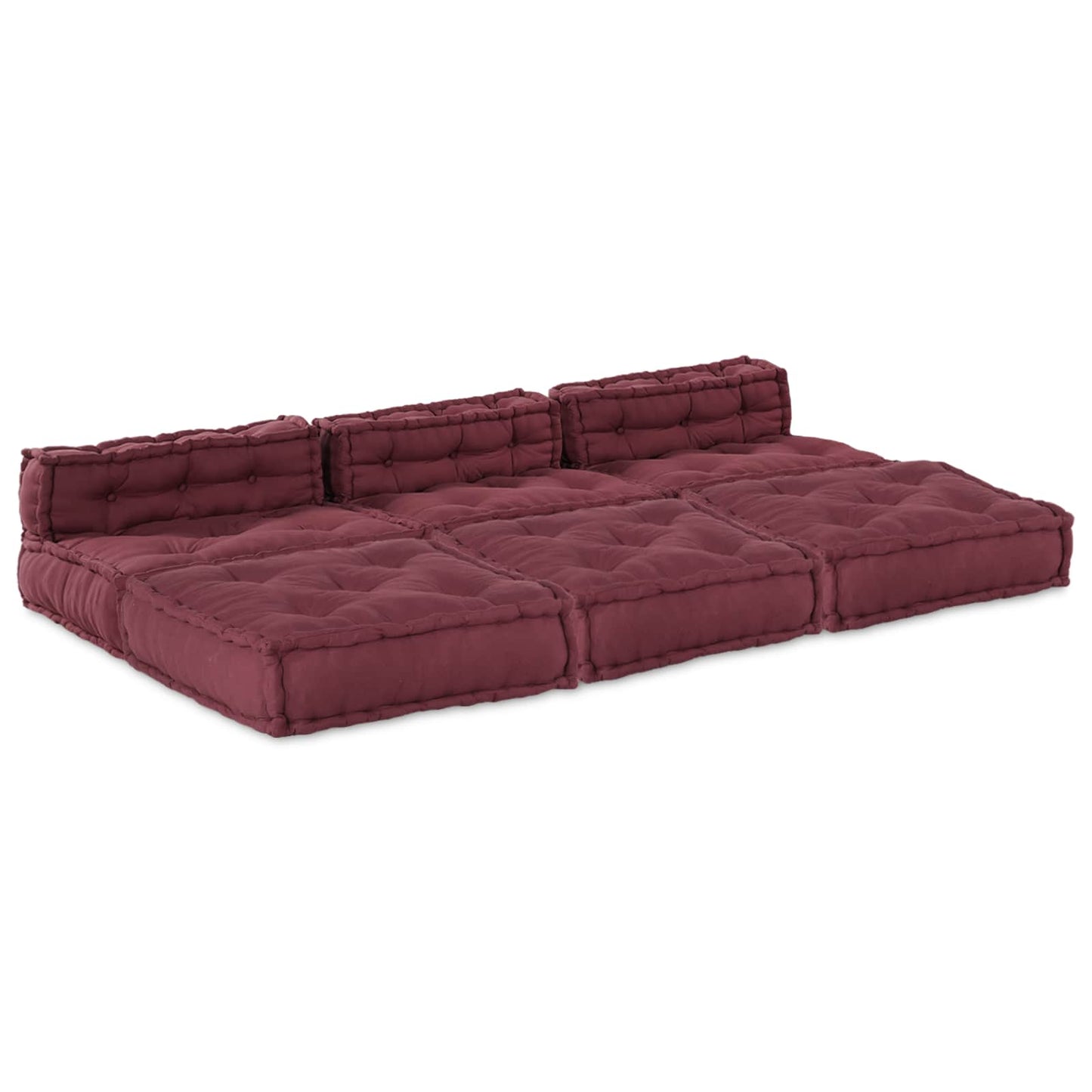 Modulair Sofabet 4 pcs Bordeaux Stof