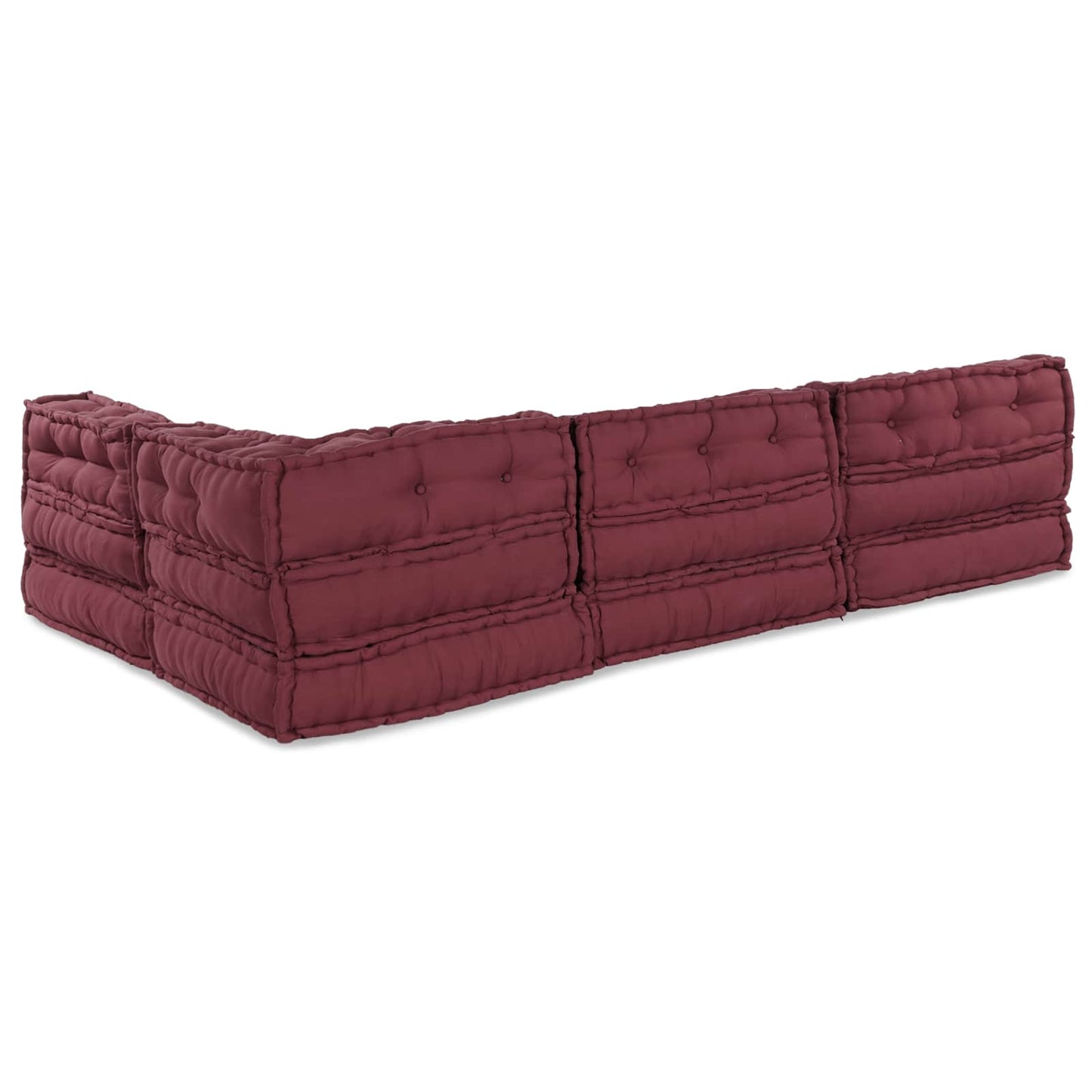 Modulair Sofabet 4 pcs Bordeaux Stof