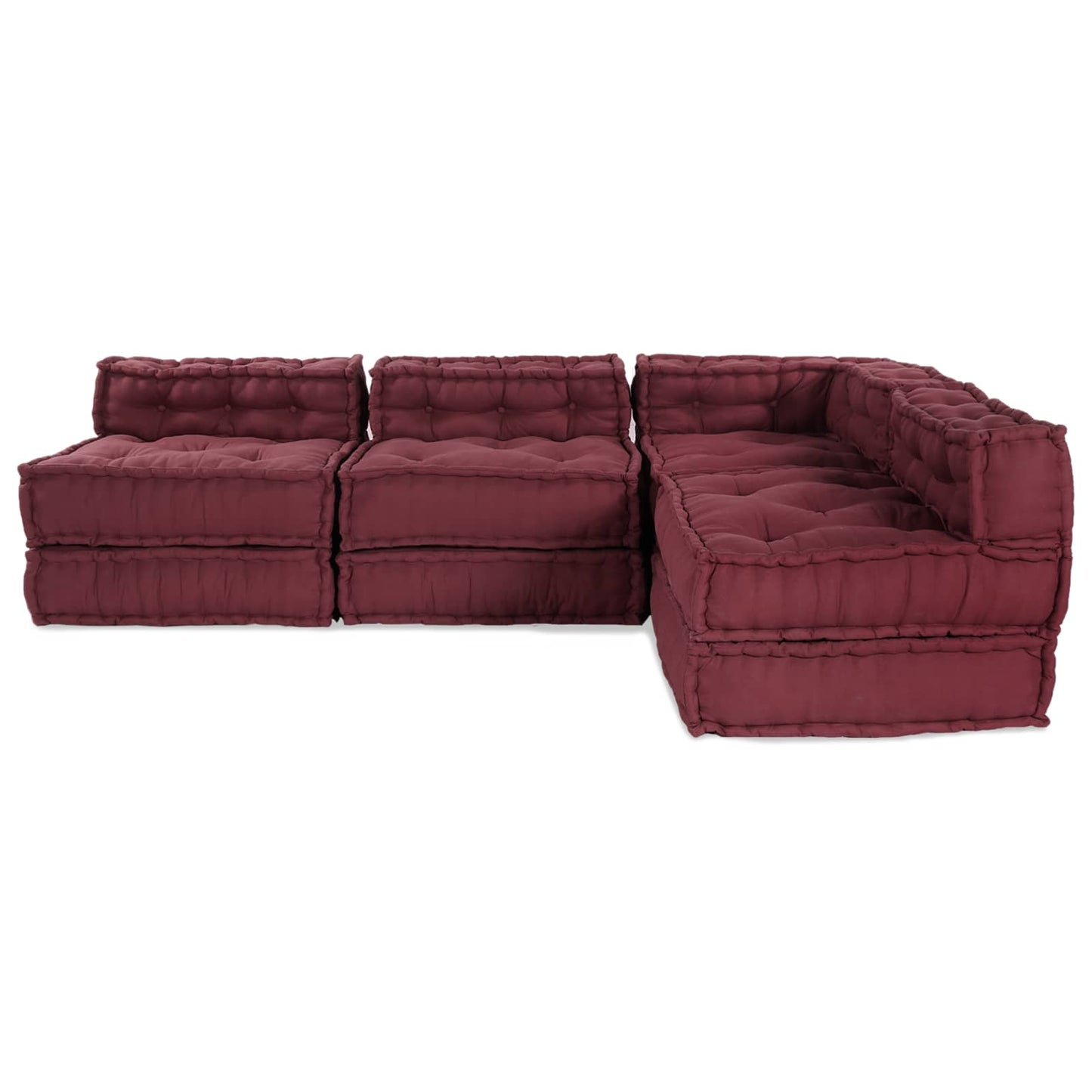 Modulair Sofabet 4 pcs Bordeaux Stof