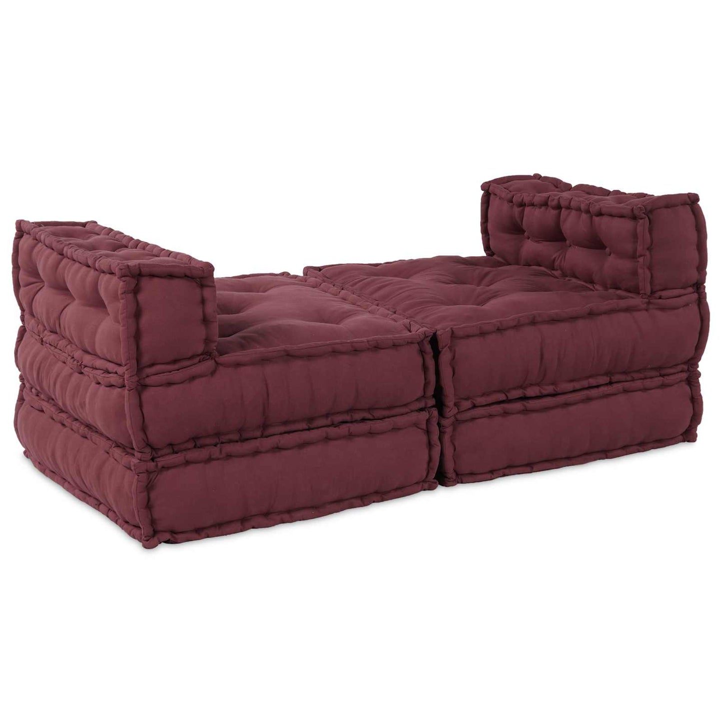 Modulair Sofabet 4 pcs Bordeaux Stof