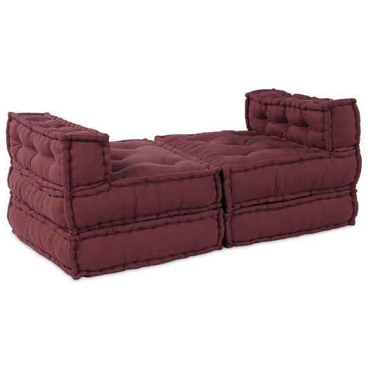 Modulair Sofabet 4 pcs Bordeaux Stof is nu te koop bij PeponiXL, paradijselijk wonen!